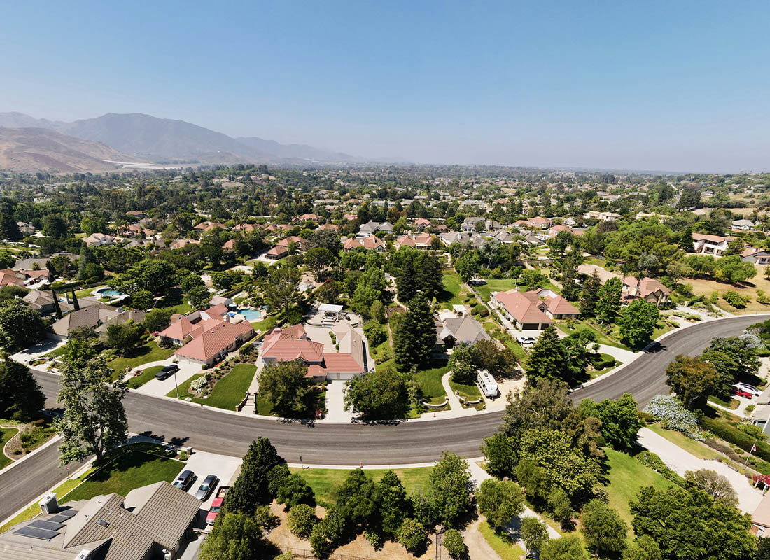About Our Agency - California Suburbs in Los Alamito, California on a Sunny Day
